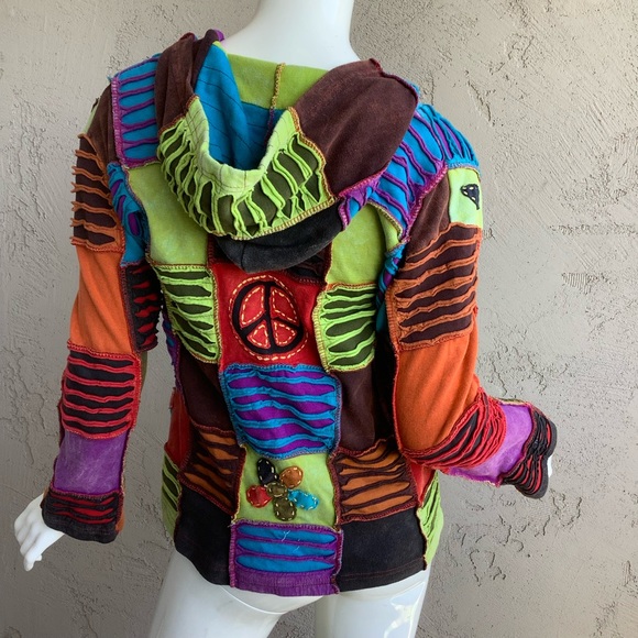 Colorful Patchwork Women's Jacket - Picture 7 of 10